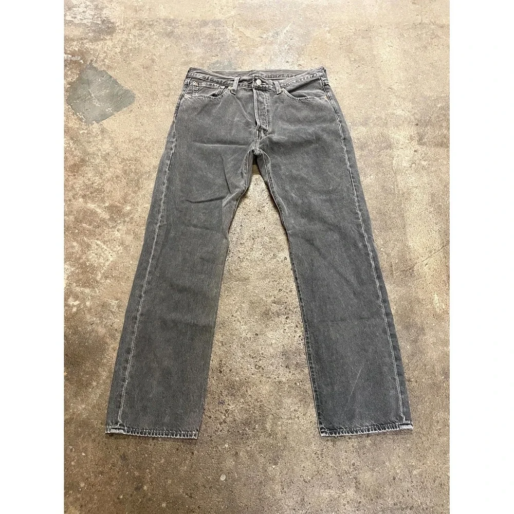 Levi's 501 Original Fit Coated Jeans Mens 33x30‎ Brown Denim Cotton Straight Leg